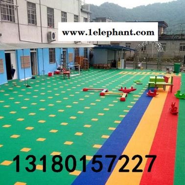 广欧幼儿园操场塑胶地垫跑道室外户外体育幼儿园防滑垫悬浮式拼装地板