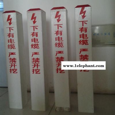 玻璃钢标志桩  玻璃钢警示桩 电缆标志桩 油气警示柱  玻璃钢断面界桩图2