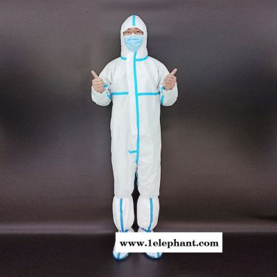 连旗防化服连体背部透气舒服带帽防酸碱耐腐蚀工作服批发防尘防护衣服图3