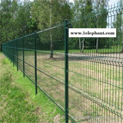 园林护栏网 绿色铁丝防护网 三折弯防护网图2