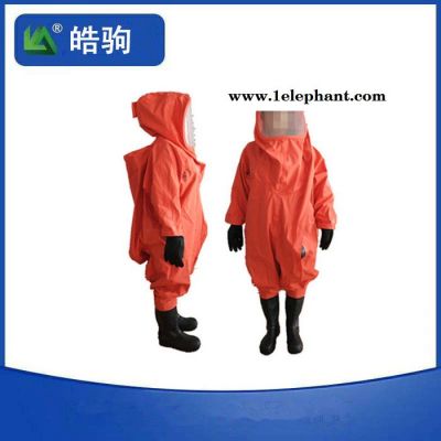 耐汽油性能 A级防护服 重型防护服 气密防化服 上海皓驹HJF0102 防酸渗透性能 全封闭防化服 气体致密型化学防护服图3