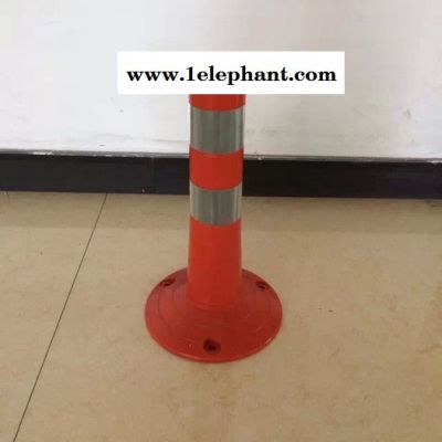 45cm**PU警示柱 弹立柱 分道柱 道口柱 反光塑料分道桩图2
