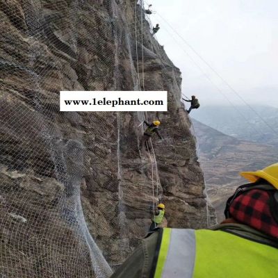 湖北十堰瀚澳SNS边坡防护网厂家 高边坡落石防护网 绿色包塑主动防护网 被动环形防护网 矿山绿化喷浆挂网图5