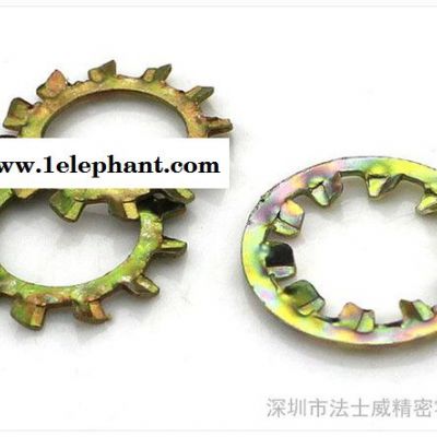 彩锌外齿内齿垫片/防滑垫片/止退垫圈M3图2