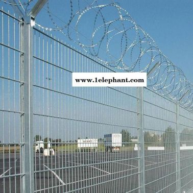 飞机场防护网** Y型柱防护网 监狱带刀片刺绳防攀爬护栏网