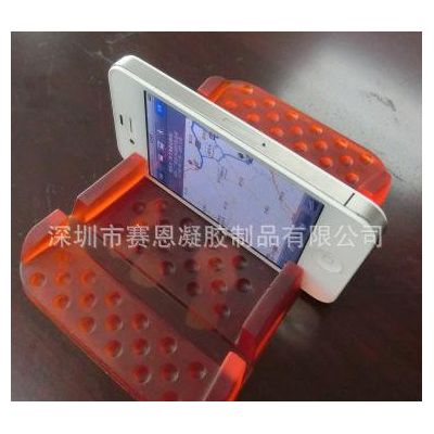 汽车防滑垫大号 车用苹果手机PU置物盒防滑垫 车载手机支架图3