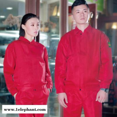 海源**防酸碱防静电双防护服/劳保服/男女款长袖工作服套装图5