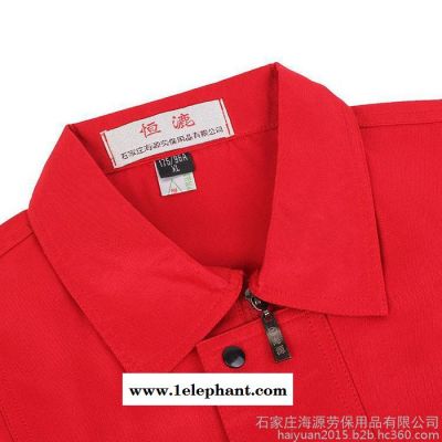 海源**防酸碱防静电双防护服/劳保服/男女款长袖工作服套装图3