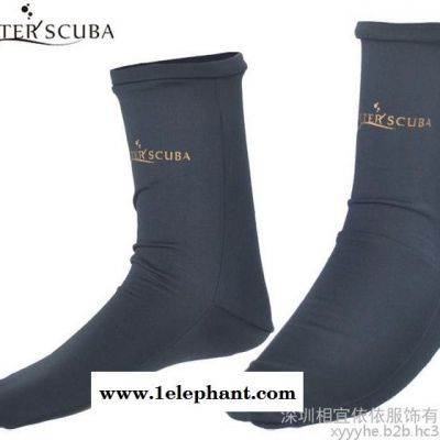 water scuba 莱卡磨毛潜水袜 浮潜防磨防刮沙滩袜 冬泳袜 潜水保暖服 工程潜水作业袜子图3