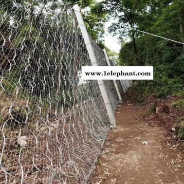 绿化菱形网SNS柔性防护网国标主动网绞索网钛克网山体滑坡钢丝绳网被动环形网