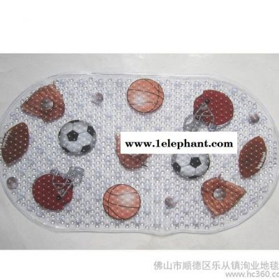 不零售 只批发定做广海大厂家环保贴布贴膜无毒PVC浴室防滑垫地垫图2