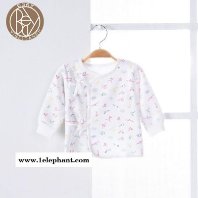 亿贝丹尔新生儿半背衣服宝宝保暖纯棉半背婴幼儿系带和尚服宝宝防尿湿上衣图2