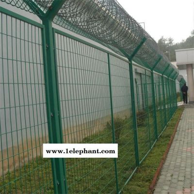 润光直销 机场围栏网 监狱隔离栅 铁丝刺绳防护网 刺绳立柱 监狱防护网图2