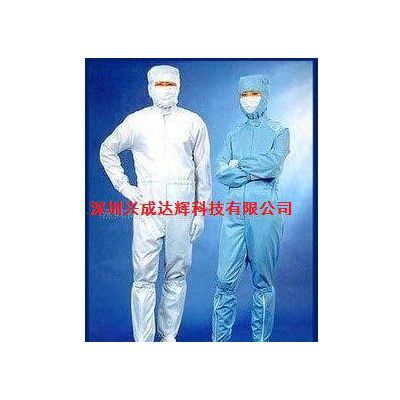 防静电连体服条纹包帽，防静连体连帽网格质量稳定价格优势图3