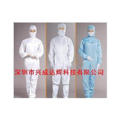 防静电连体服条纹包帽，防静连体连帽网格质量稳定价格优势图2