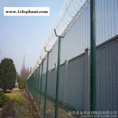 【防护网】定制机场防攀爬刀片刺防护网 飞行区防护网基地防护网图7