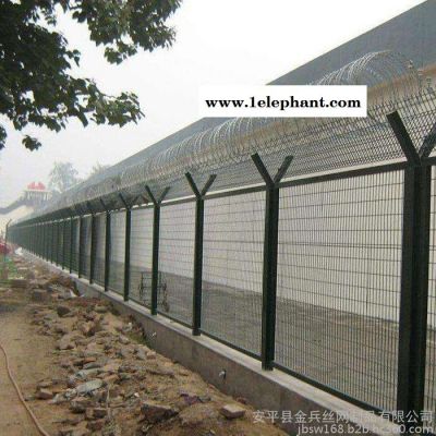【防护网】定制机场防攀爬刀片刺防护网 飞行区防护网基地防护网图4
