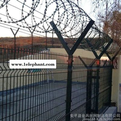 【防护网】定制机场防攀爬刀片刺防护网 飞行区防护网基地防护网图2