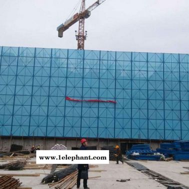 启华 建筑喷涂爬架安全网 圆孔金属冲孔网 打孔爬架网片 蓝色防护网