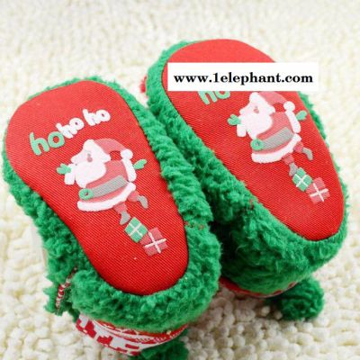 圣诞宝宝袜套婴儿鞋学步鞋外贸宝宝鞋雪地靴H0540