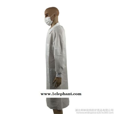 3M 定制白色一次性无纺布实验服白大褂实验服图2
