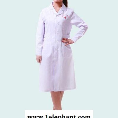 供应标准医生服常服白大褂长袖男女医师服.实验服护士服医生圆帽 松紧袖口图3