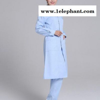 医生服药店牙科医护制服 女款白大长褂圆领实验服女护士服短袖图6
