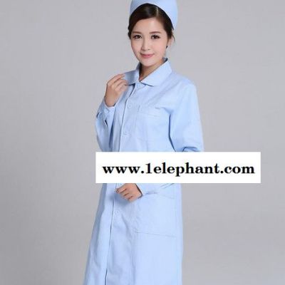医生服药店牙科医护制服 女款白大长褂圆领实验服女护士服短袖图3