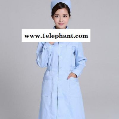 医生服药店牙科医护制服 女款白大长褂圆领实验服女护士服短袖图8