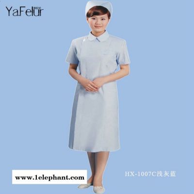 医护制服 女款白大长褂圆领实验服女护士服短袖 药店实习生工作服图2
