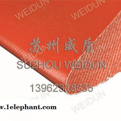 红色双面钢丝硅胶布,硅玻钛金风机软连接专用硅胶布1.5MM氟胶布图2