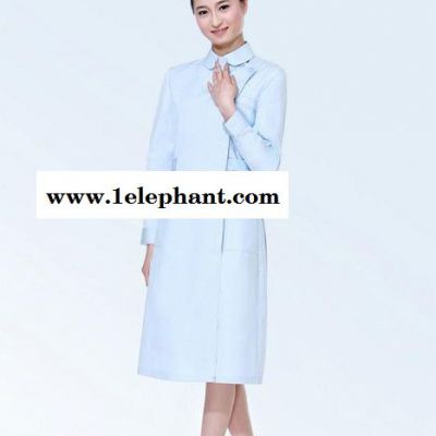 深圳圆领护士服长袖美容服长袖药店工作服医护医师实验服夏季款图2