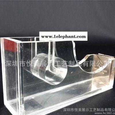 全透明亚克力胶布座 有机玻璃胶布台 定制个性文具用品胶纸座 亚克力胶纸座文具用品图3