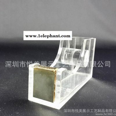 全透明亚克力胶布座 有机玻璃胶布台 定制个性文具用品胶纸座 亚克力胶纸座文具用品图2
