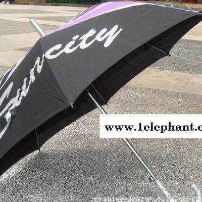 雨伞厂订制 HJ-00108 时尚 镀铬中棒镀锌伞骨银胶布自动伞图3