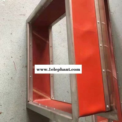 长泽暖通 耐高温硅胶布防火帆布风机软连接 全国供应风机进出风口软连接图4