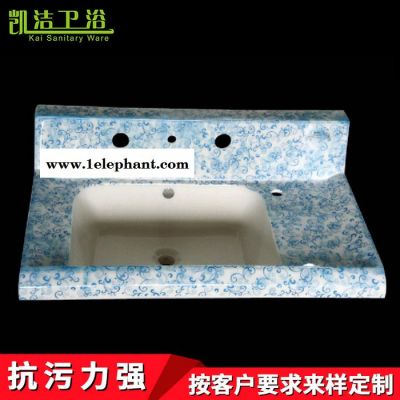 KJ-522人造石洗漱洗手盆 贴花简朴家居洗手盆 浴室洗衣洗手盆图3