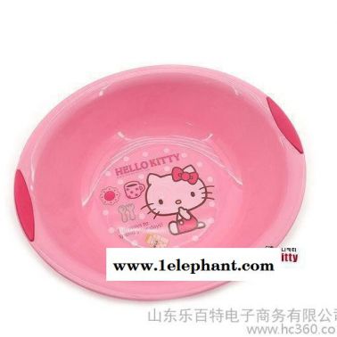 韩国进口洗脸盆 hello kitty脸盆 kt猫塑料盆 水盆 洗漱盆 大