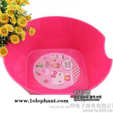 韩国进口 hello kitty 凯蒂猫 塑料盆 洗脸盆 洗面盆 洗漱盆儿童