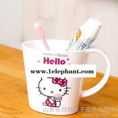 韩国进口hello kitty杯 凯蒂猫洗漱杯 漱口杯牙杯 水杯