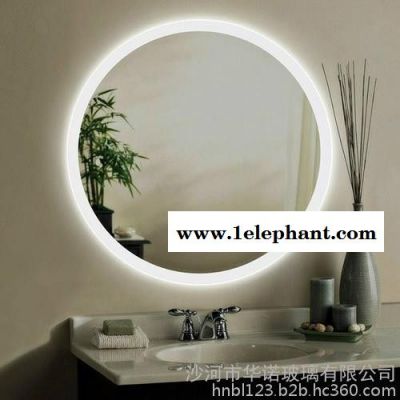 壁挂洗漱台 圆形灯镜 浴室镜  亚克力灯镜  智能led 补光镜子 酒店浴室led灯镜 厂家制作图4
