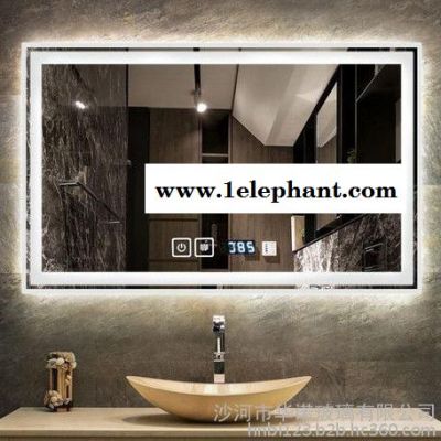 壁挂洗漱台 圆形灯镜 浴室镜  亚克力灯镜  智能led 补光镜子 酒店浴室led灯镜 厂家制作图7