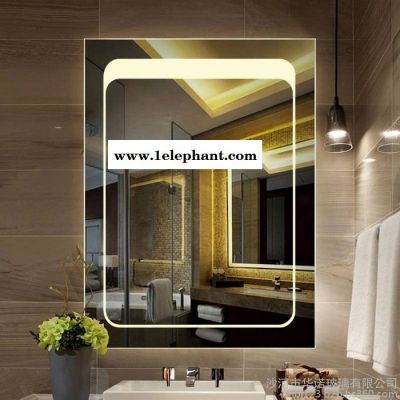 壁挂洗漱台 圆形灯镜 浴室镜  亚克力灯镜  智能led 补光镜子 酒店浴室led灯镜 厂家制作图6