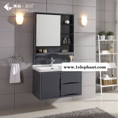 东尚阳光648 简约现代浴室柜 成都浴室柜 现代简约浴室柜吊柜 耐磨陶瓷洗漱盆 洗脸盆柜 浴室柜订制图2