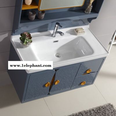 东尚阳光648 简约现代浴室柜 成都浴室柜 现代简约浴室柜吊柜 耐磨陶瓷洗漱盆 洗脸盆柜 浴室柜订制图4