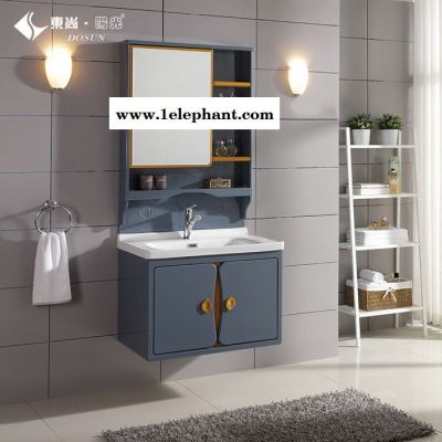 东尚阳光648 简约现代浴室柜 成都浴室柜 现代简约浴室柜吊柜 耐磨陶瓷洗漱盆 洗脸盆柜 浴室柜订制图3