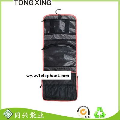 手提洗漱化妆收纳包定做 外贸厂家纯色手提洗漱 手提洗漱包图4