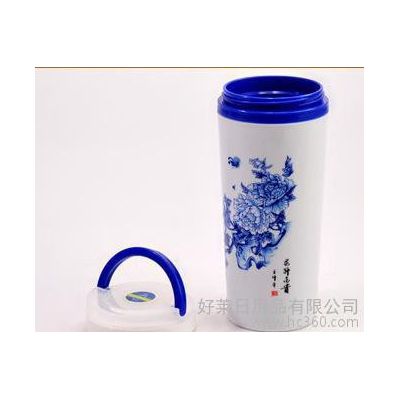 2013 款 密封杯洗漱杯 保温杯 广告杯青花手提保温杯图1
