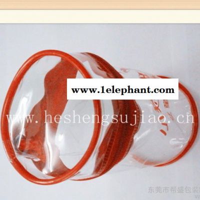 专业生产PVC圆通胶骨礼品袋 透明塑料拉链手提袋 电压洗漱包装袋图2