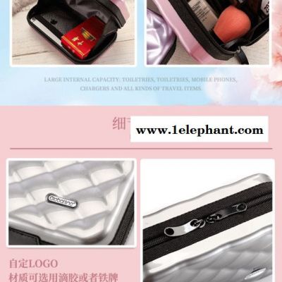 迷你化妆洗漱包收纳盒航空过夜包简约小号旅行箱式手拿包图5